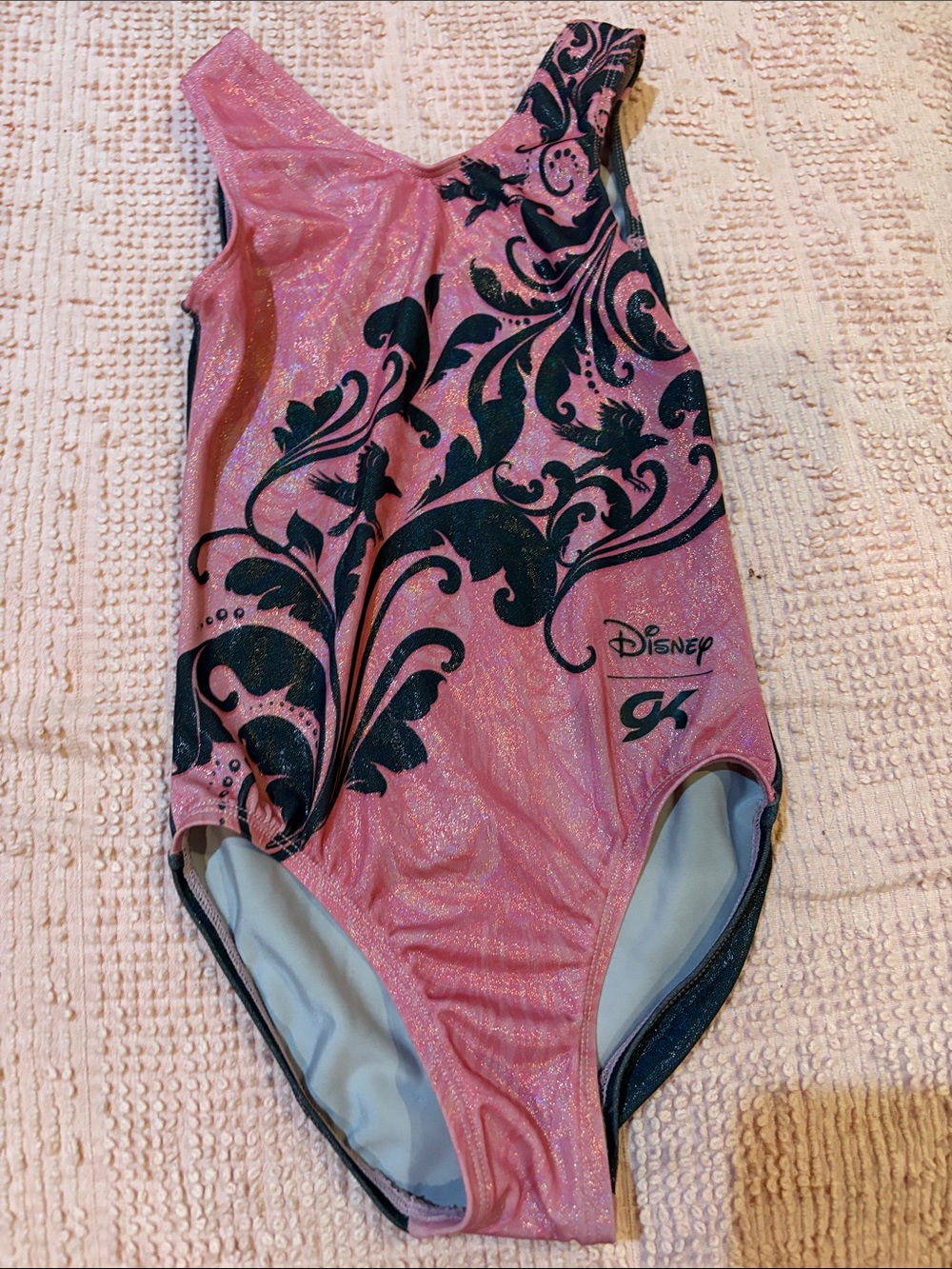 Disney Pink and Black Sparkle Gymnastics Leotard